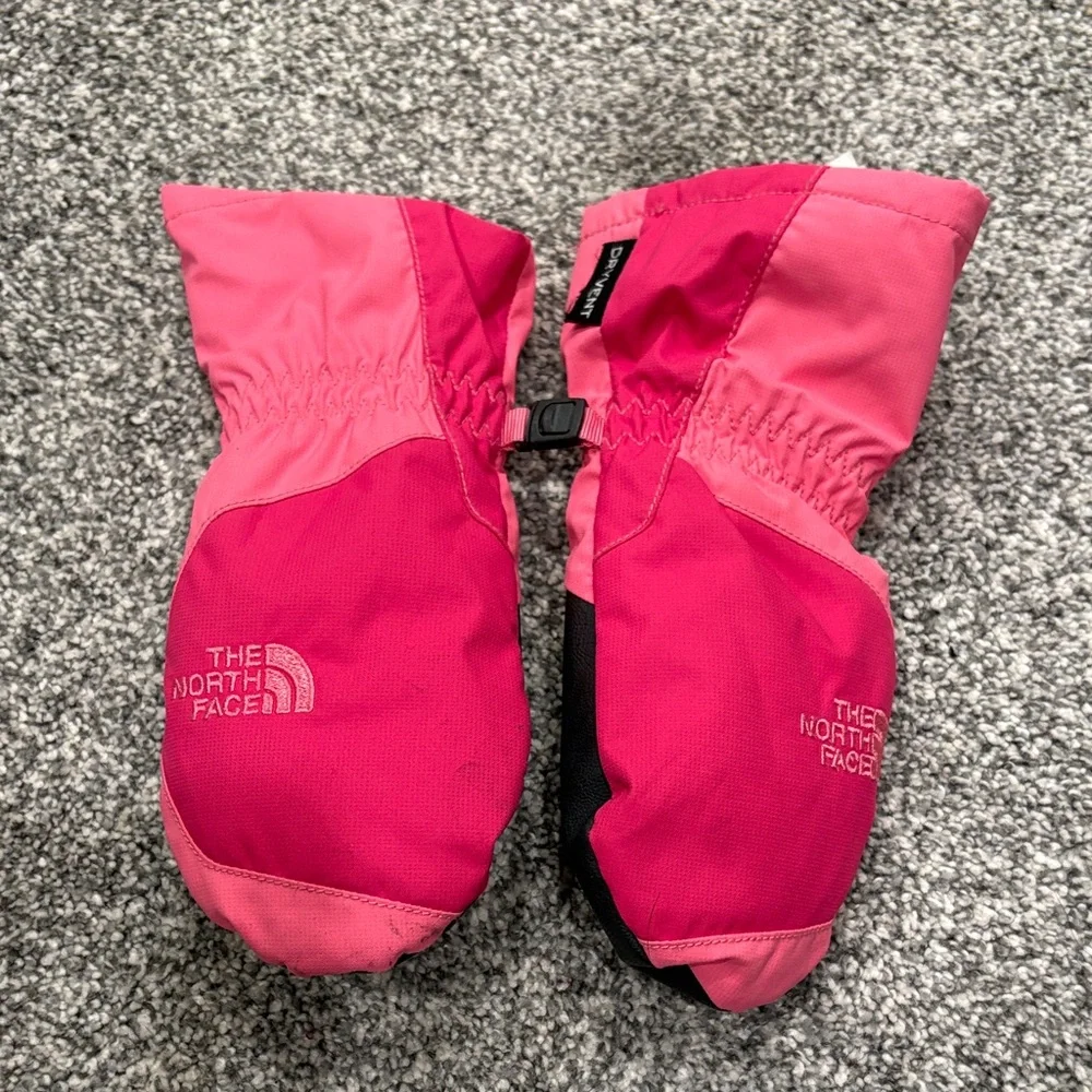 The North Face 4T Kids Pink Two-Tone Ski Mittens